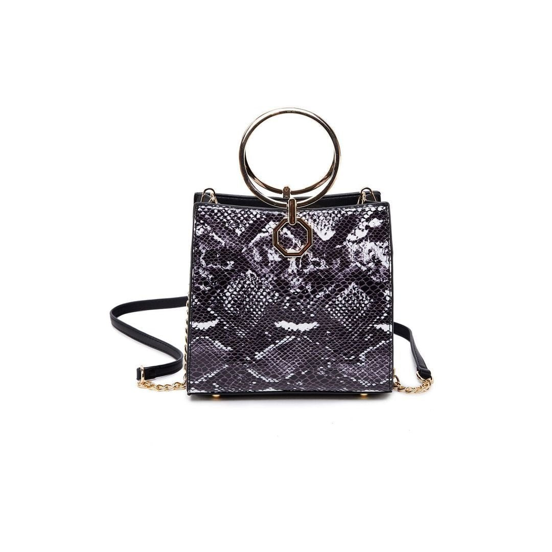 Snakeskin Top Handle Bag – Luxury Noire