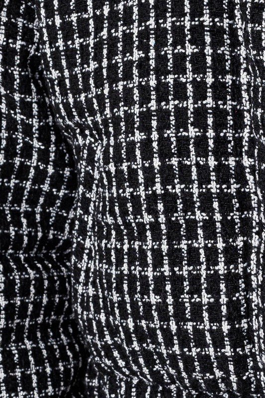 Tweed Crop Puffer Jacket LE LIS