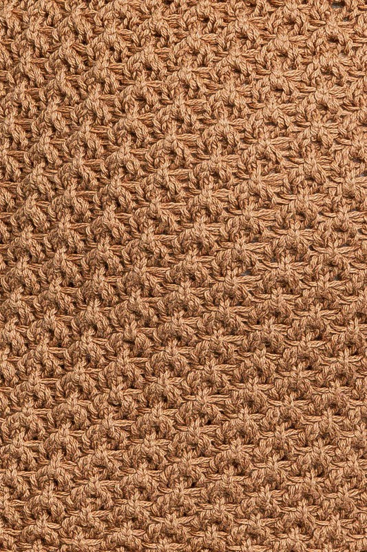 Tassel Detail Spaghetti Sweater Crop Top LE LIS