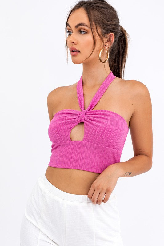 Halter Bandeau Crop Top LE LIS