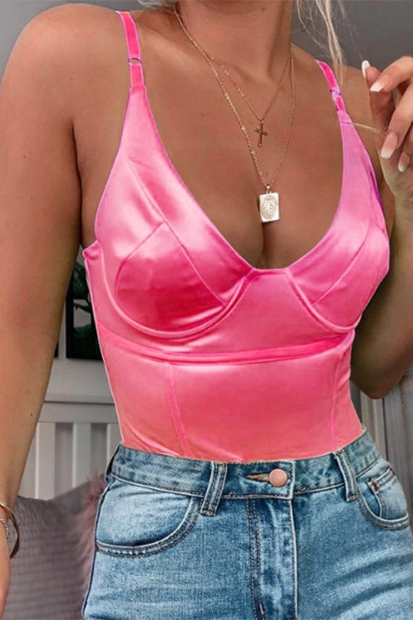 Neon Pink Bodysuit - SurgeStyle Boutique