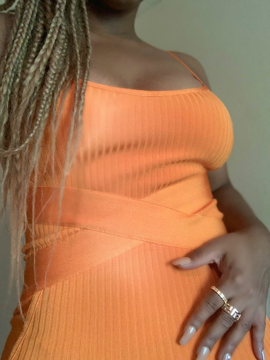 Orange Bandage Dress - SurgeStyle Boutique