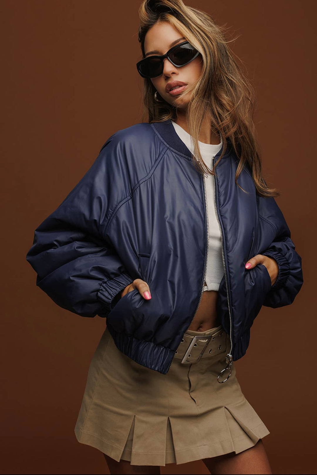 Puffed Bomber Jacket - SurgeStyle Boutique